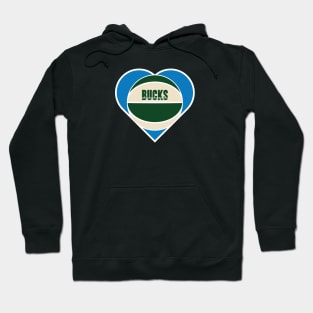 Heart Shaped Milwaukee Bucks Basketball Hoodie